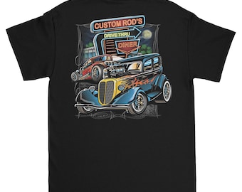 Custom Hot Rod Drive Thru Diner T Shirt