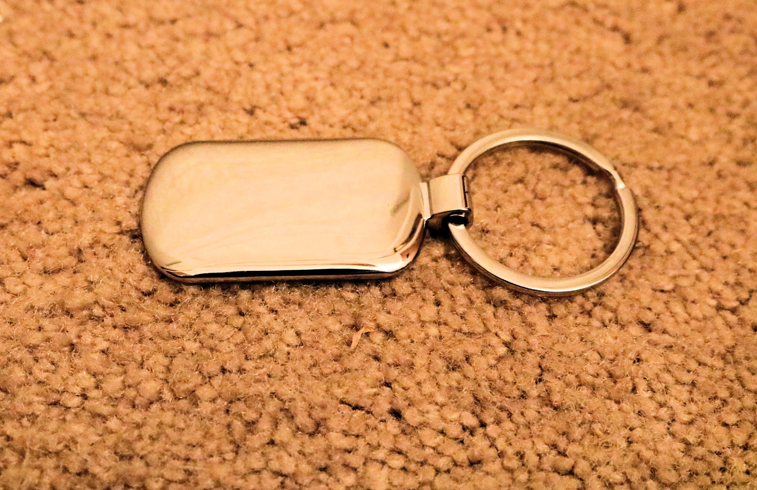 Personalized Laser Engraved Black Metal Name Keychain | Custom Engraved ...