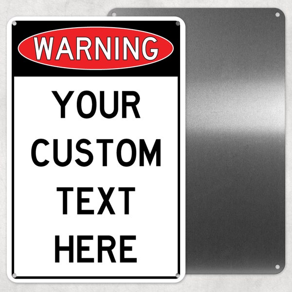 Your Custom Text Metal Warning Sign, Personalized Aluminum Sign,Man Cave, Novelty Gift