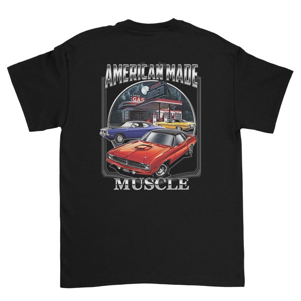 Chrysler American Made Muscle T Shirt, Licensed Dodge Apparel, Classic Car Tee, Plymouth Cuda Gift