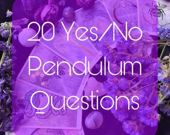 20 Yes or No Pendulum Questions, Clear Answers, Fast Insights, Love Guidance, Career Decisions, Life Path Clarity, Accurate Yes No Readings