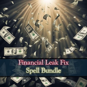 Financial Leak Fix Spell + Abundance Coin for Money Drain Repair, Wealth Retention, Prosperity Flow, Energy Clearing & Financial Stability