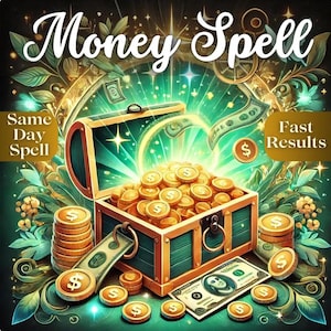 Manifest More Money Spell + Abundance Coin Full Moon Ritual for Wealth, Prosperity, Windfalls, Financial Success, Abundance, & Life Goals