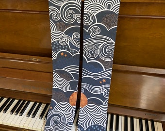 The World is About to Turn - blue cloudy Advent clergy stole