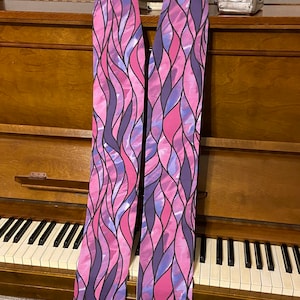 Stay With Me - Purple Lenten stained glass pastor stole