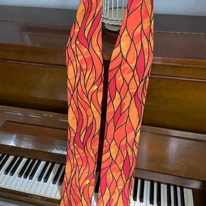 Eternal Spirit, Truth of God - red Pentecost clergy stole