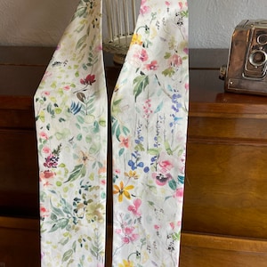 Love Consecrates the Humblest Act - floral Easter white clergy stole