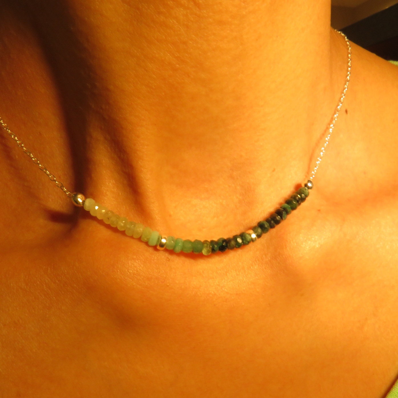 Emerald Necklace, Emerald Jewellery, Raw Emerald, Gemstone Necklace ...