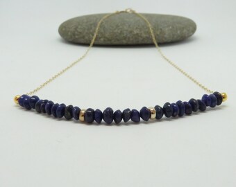 Lapis Lazuli Necklace, Lapis Lazuli Jewellery, September Birthstone, Blue Lapis Necklace, Lapis Necklace, Layering, Gemstone Necklace