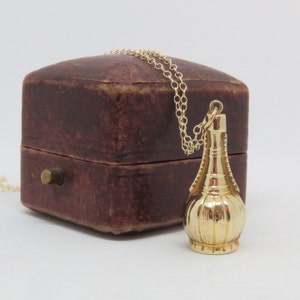Vintage 9ct Gold Chianti Flaschen Charm, Vintage Gold Charm, Gold Charm Anhänger, Gold Charm Ohrringe, Wein Flasche Charm, Vintage Gold Schmuck