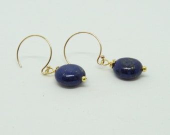 Lapis Dangle Earrings, Lapis Lazuli Earrings, September Birthstone, Lapis Earrings, Lapis Lazuli Jewellery, Silver Earrings, Gold Earrings