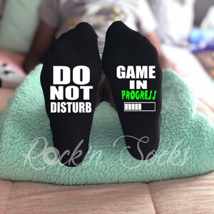 Father&#39;s Day Gifts, Do Not Disturb Game In Progress Socks, Gifts For Boys, Gamer Kid, Do Not Disturb Boy Socks, Gamer Gift, Gifts For Son