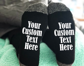 Custom Socks, If You Can Read This Custom Socks, Funny Socks, Funny Gifts, Gift For Husband, Customize with ANY text and text color