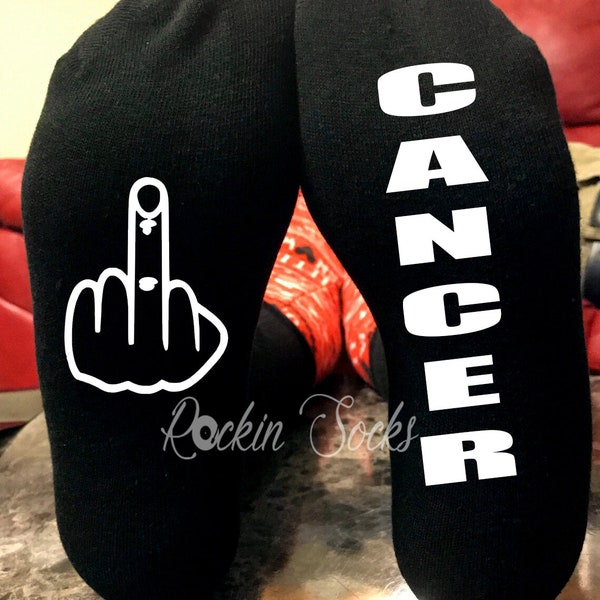 Fuck Cancer Socks, Screw Cancer Socks, Cancer Survivor Gifts, Pink October, Fight Cancer, Cancer Fighter Gift, Breast Cancer Gift
