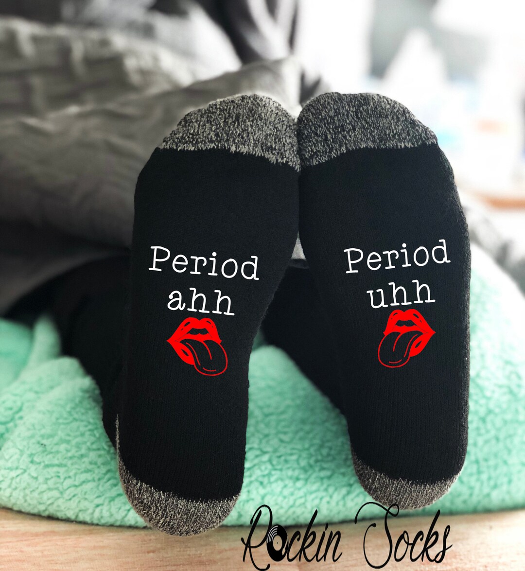 Funny Socks, Period Ahh, Period Uhh, Funny Gifts, Gag Gifts, Gift for Her, Gifts for Best Friend