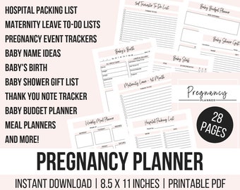 instant download pregnancy organizer pregnancy planner etsy