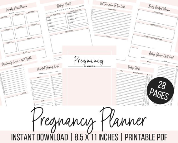 INSTANT DOWNLOAD Pregnancy Planner Pregnancy Organizer | Etsy