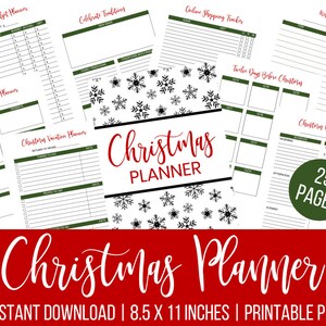 DESCARGA INSTANTE - Planificador de Navidad, Organizador de Vacaciones, Planificador Imprimible de Lista de Navidad, Kit de Planificador de Vacaciones, Planificador de Regalos, PDF Digital