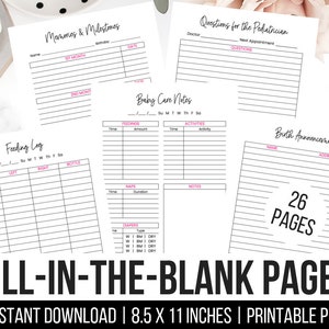 INSTANT DOWNLOAD, New Mom Printable Bundle, Mommy Organizer, Printables ...