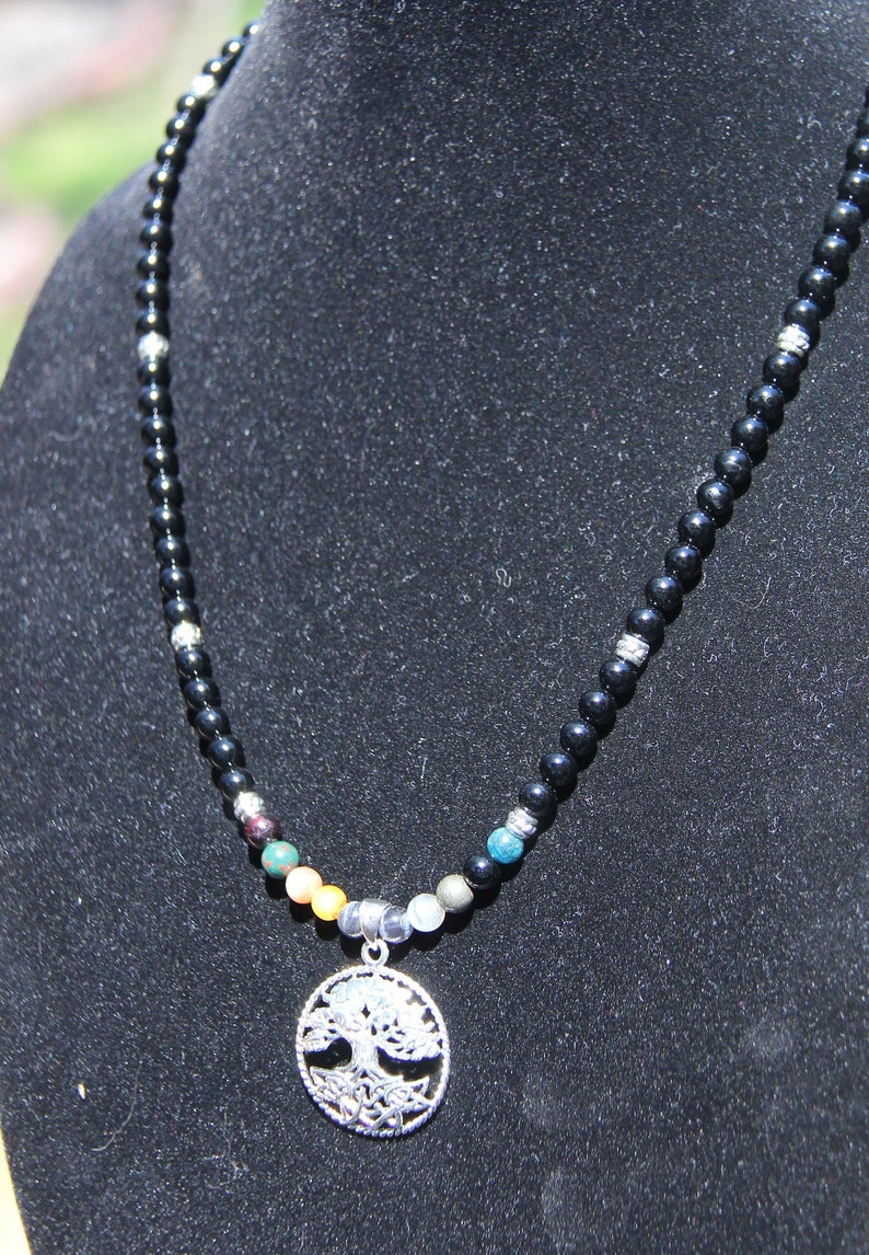 Necklace of the Nine Realms Norse Inspired Gemstone Bead Necklace