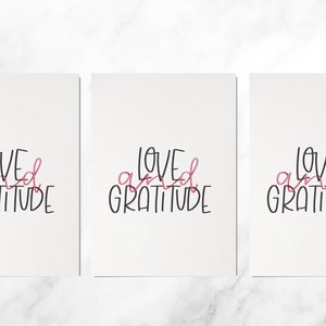 Love and Gratitude Thank You Card, Simple Thank You Card Set, Thank You Card Set, Bulk Thank You Cards, Thank You Note, Thank You Teacher