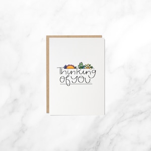 Juego de tarjetas simple, Juego de tarjetas de simpatía, Juego de tarjetas pensando en ti, Lindo juego de tarjetas de simpatía