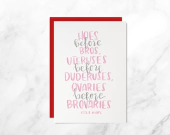 Galentine's Day Card, Valentine's Day Card, Friend Card, Girlfriend Card, Leslie Knope Quote Card