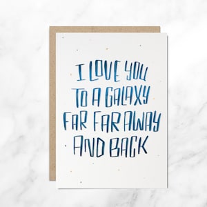 Star Wars Valentijnsdag Kaart, Vriend Kaart, Vriendin Kaart, Vriend Kaart, Galaxy Far Far Away Card