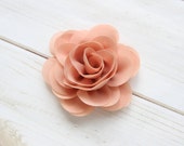Vintage Peach Fabric Flower, Blooming Chiffion Rose Flower, DIY Baby Headbands, Wholesale Chiffon Flowers, Wedding Flower