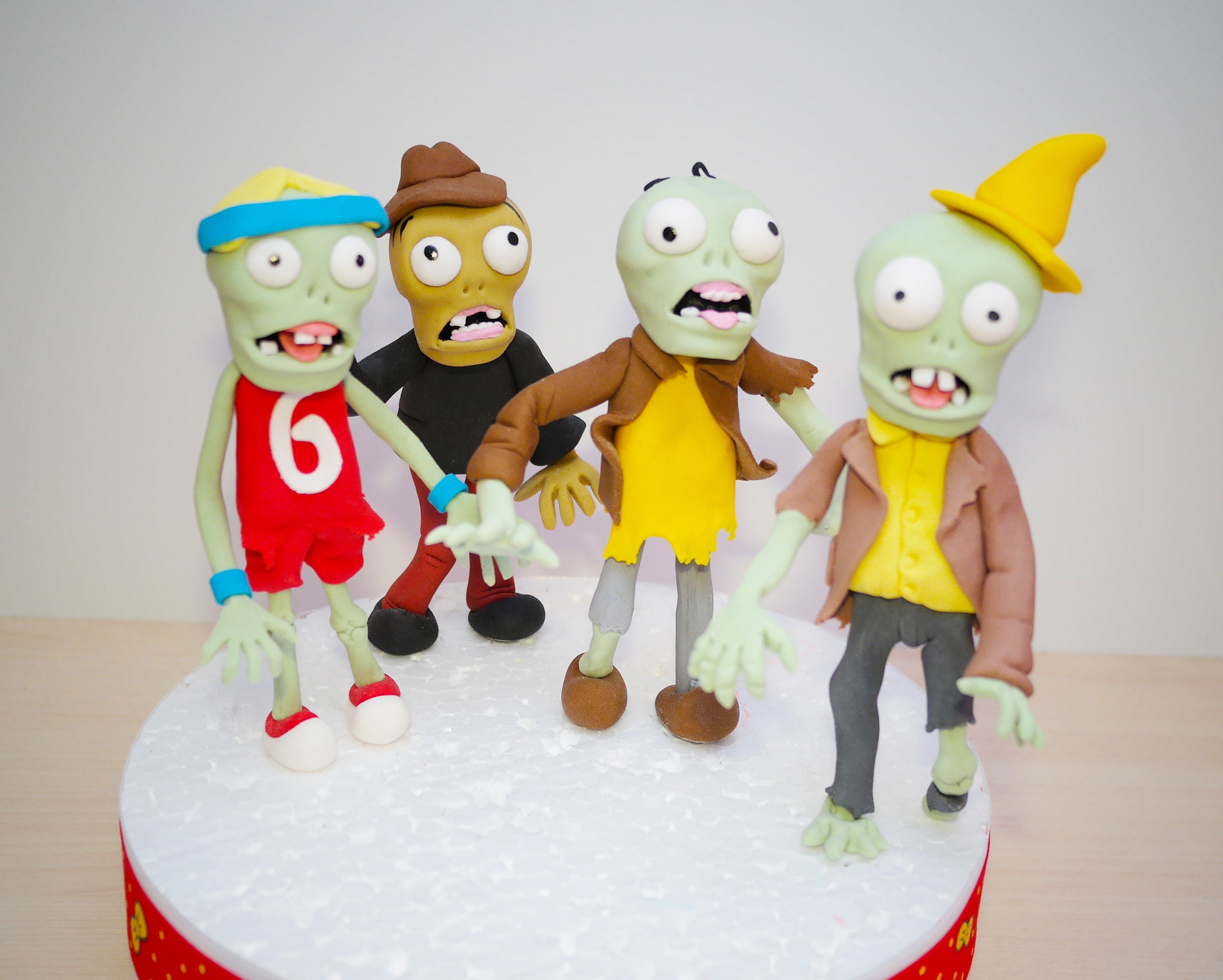 Zombie Cake Topper Plants Vs Zombies Cake Topper Halloween Etsy