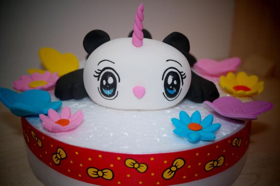 Pandacorn Gateau Topper Comestibles 3d Panda Fondant Etsy Pandacorn Gateau Topper Comestibles 3d Panda Fondant Etsy