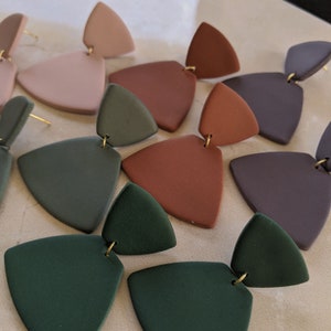 The Sunday, Handmade Polymer Clay Earrings, Boho and Geometric Earrings