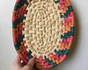 Colorful Small Vintage Coil Basket