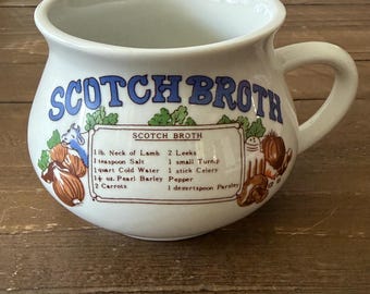 Vintage 1980s 16oz Scotch Broth Soup Recipe Mug