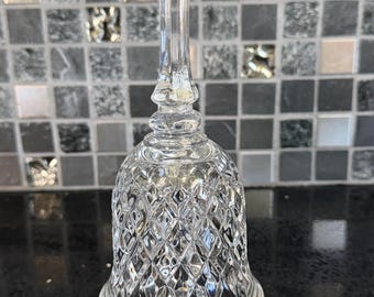 Vintage Pressed Glass Dinner Bell - chain and clapper included!