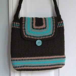 Crochet purse - boho purse - handmade - one of a kind - crochet  handbag - shoulder bag - retro look purse