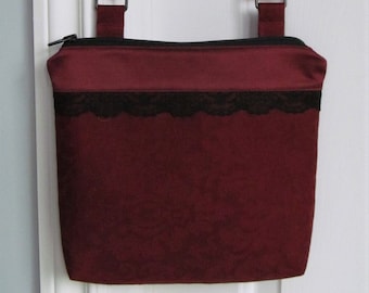 Red purse - handbag- crossbody purse - shoulder page - holiday purse - Christmas purse - special occaision bag - fabric purse - handmade bag