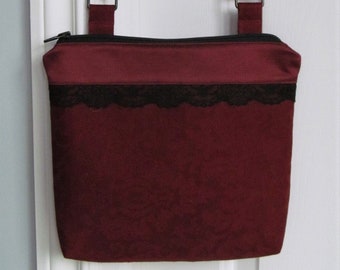 Rote Handtasche - Handtasche-Handtasche - Schulter-Seite - Urlaub - Weihnachten-Geldbörse - Geldbeutel besondere Occaision Tasche - Tasche - handgefertigte Umhängetasche
