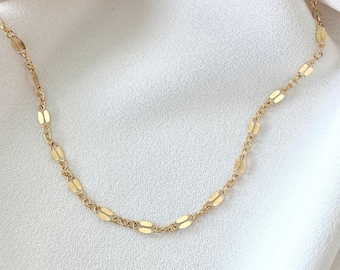 Gold Filled Dainty Chain Necklace Gold Lace Chain Simple Gold Layering Necklace Minimalist Jewelry Girlfriend Gift Idea Everyday Necklaces