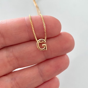 Tiny Gold Letter Necklace Dainty Initial Charm Necklace Personalized Jewelry Gifts For Mom  Delicate Layering Necklace ALL LETTERS