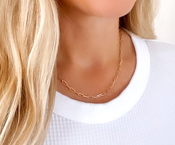 Dainty Paperclip Necklace