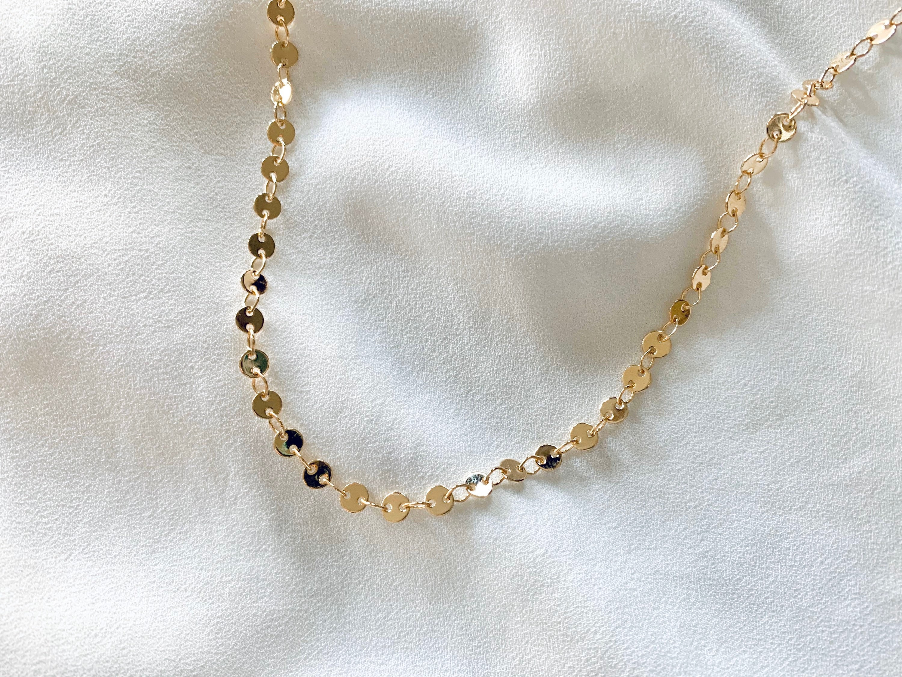Gold filled circle necklace Clearance