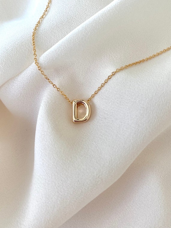 Double Layer 3D Capital Letter Personalized Custom Gold Plated Initial  Necklace | Initial necklace, Jewelry gifts, Necklace types