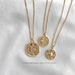 Gold Coin Necklace 18k Gold Filled Medallion Necklace Athena Greek Goddess Necklace Boho Gold Cross Medallion North Star Compass Necklace 