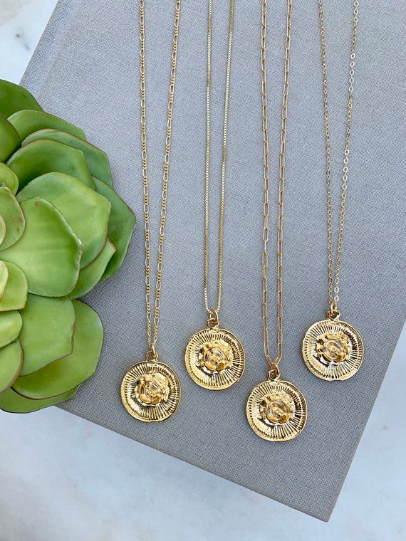 rose medallion necklace