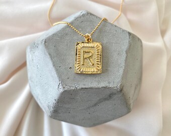 Letter M Necklace - Etsy