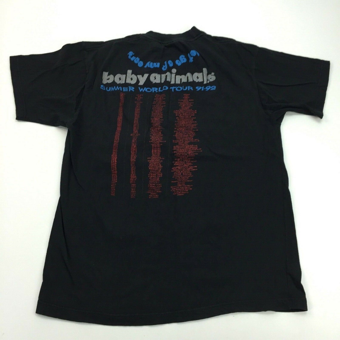 Vintage BABY ANIMALS Band Tshirt 199192 World Tour Let Go Etsy