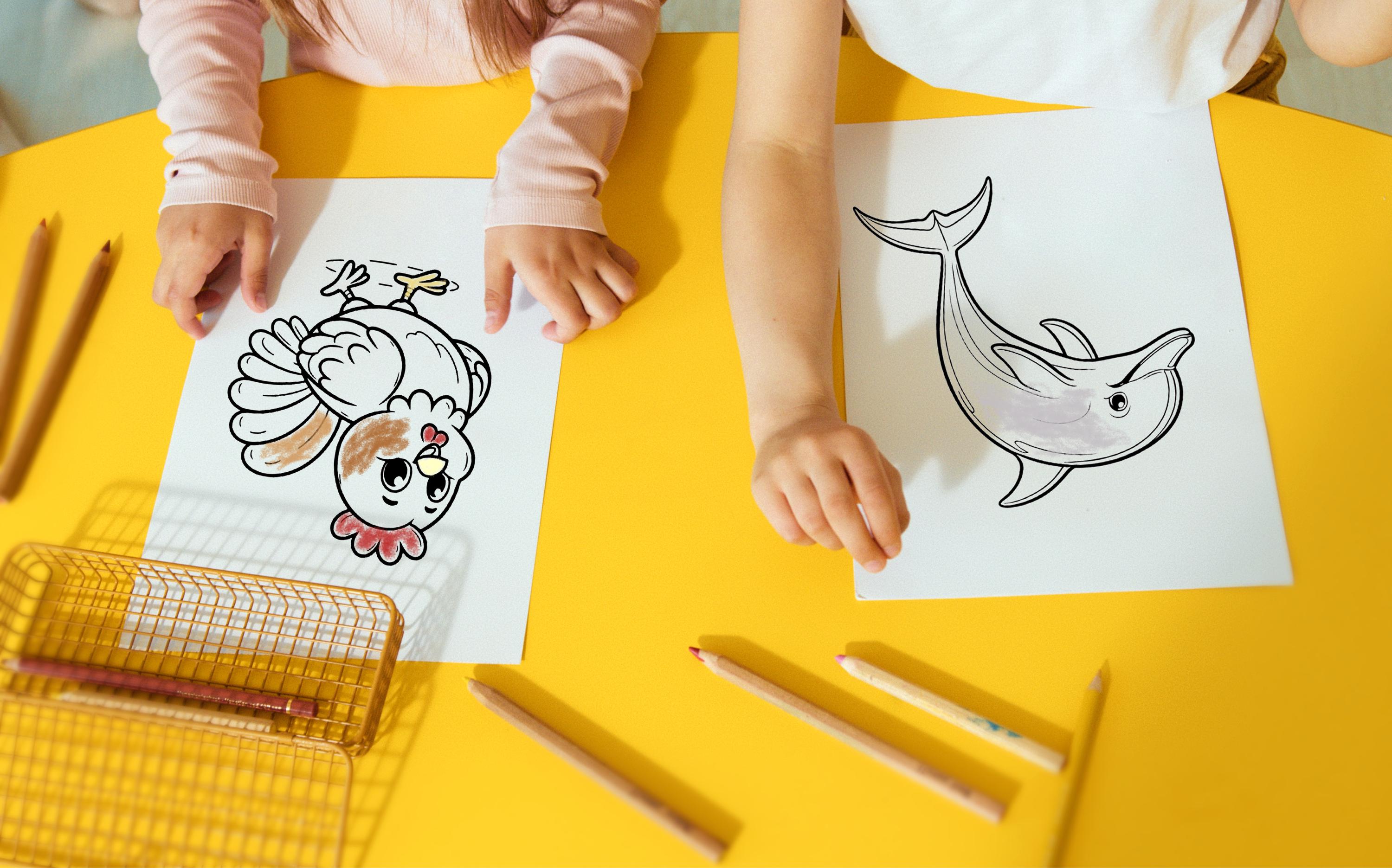 50 Animal Coloring Pages for Kids (digital Download) - Etsy