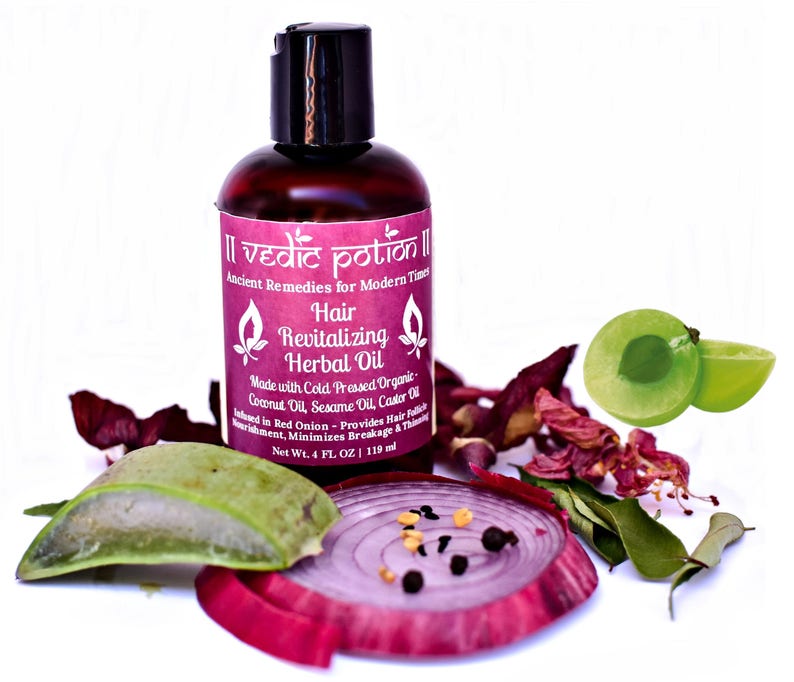 Vedic Potion revitalize Herbal Hair Oil 4oz Etsy
