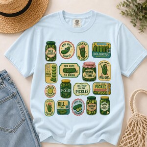 Funny Pickle Shirt, Retro Pickle Graphic Tee, Comfort Colors 1717, Cute Foodie Gift, Dill With It Pickle Lover Tee image 8